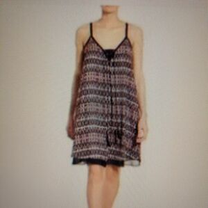 Dex Aztec print dress. Navy/rose. Size XS. NWT